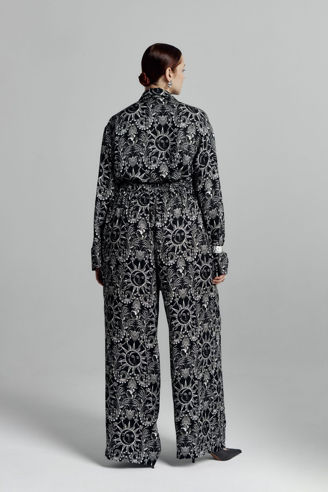 Брюки струящиеся в принте