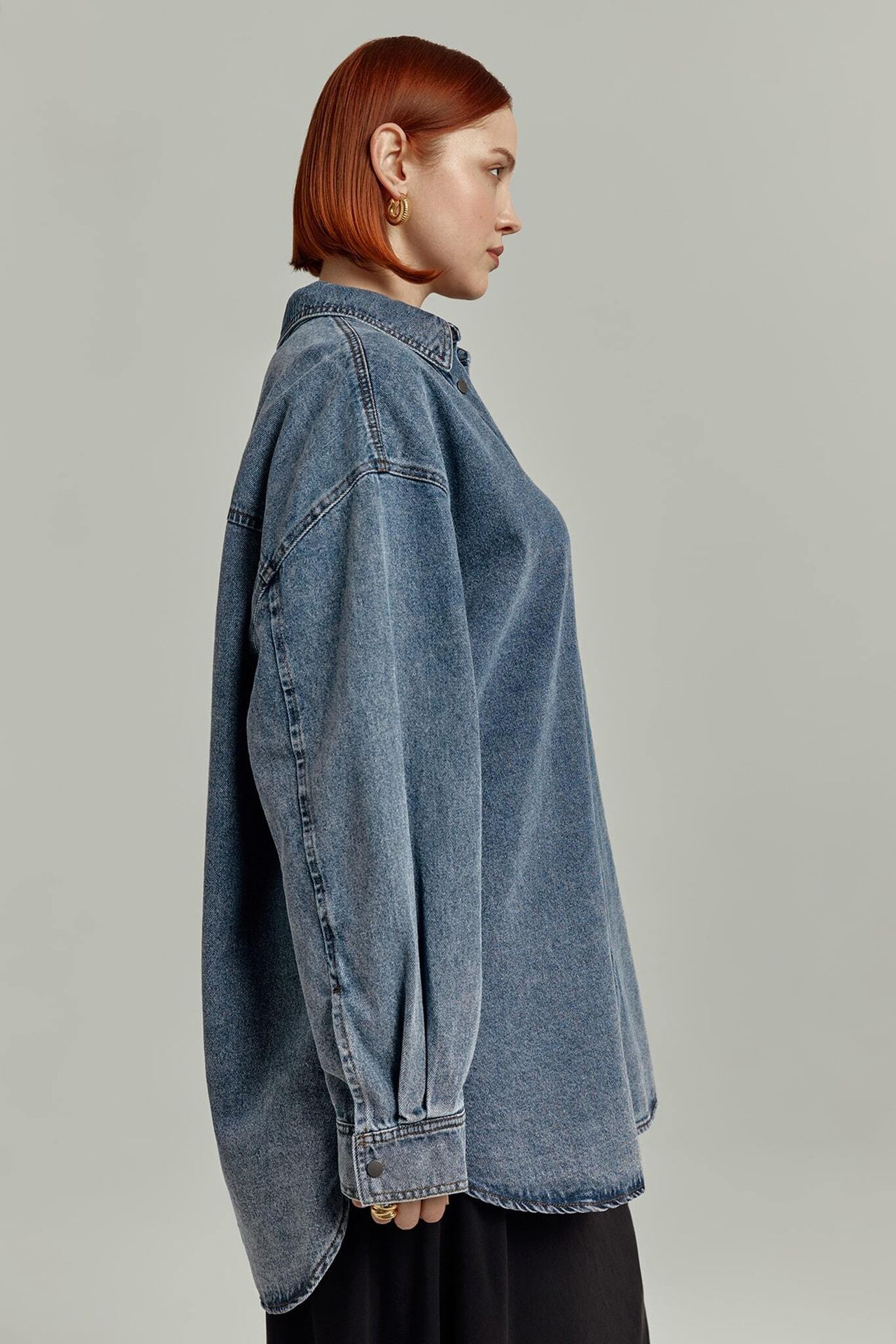 Рубашка оверсайз из денима