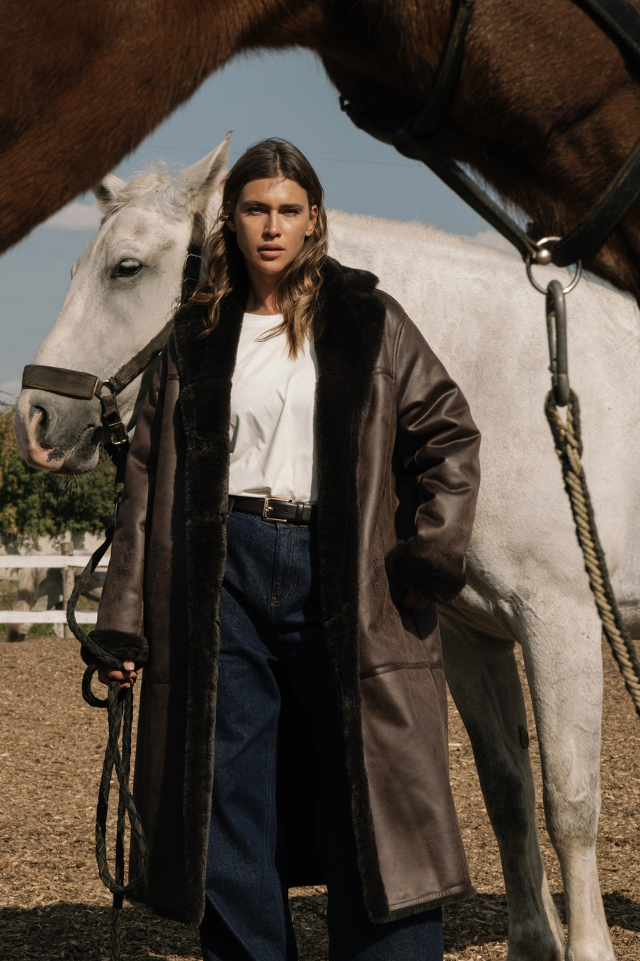 Дубленка удлиненная CAMERON