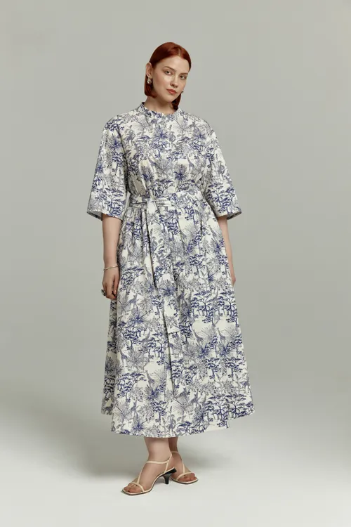 Платье хлопковое в принте