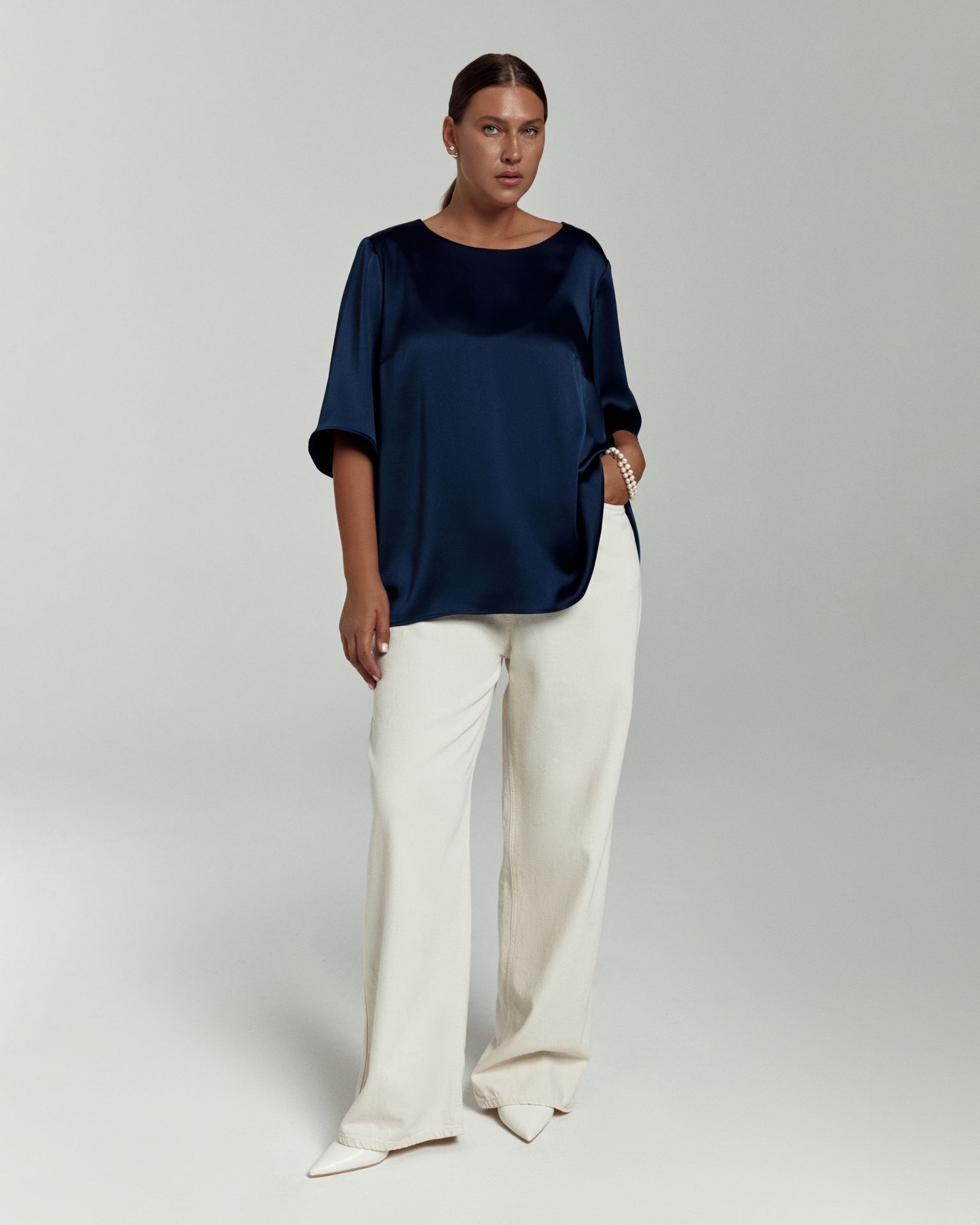 Топ-блуза струящаяся