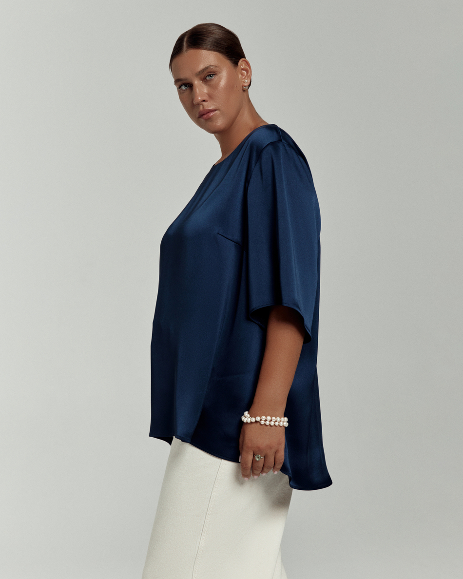 Топ-блуза струящаяся