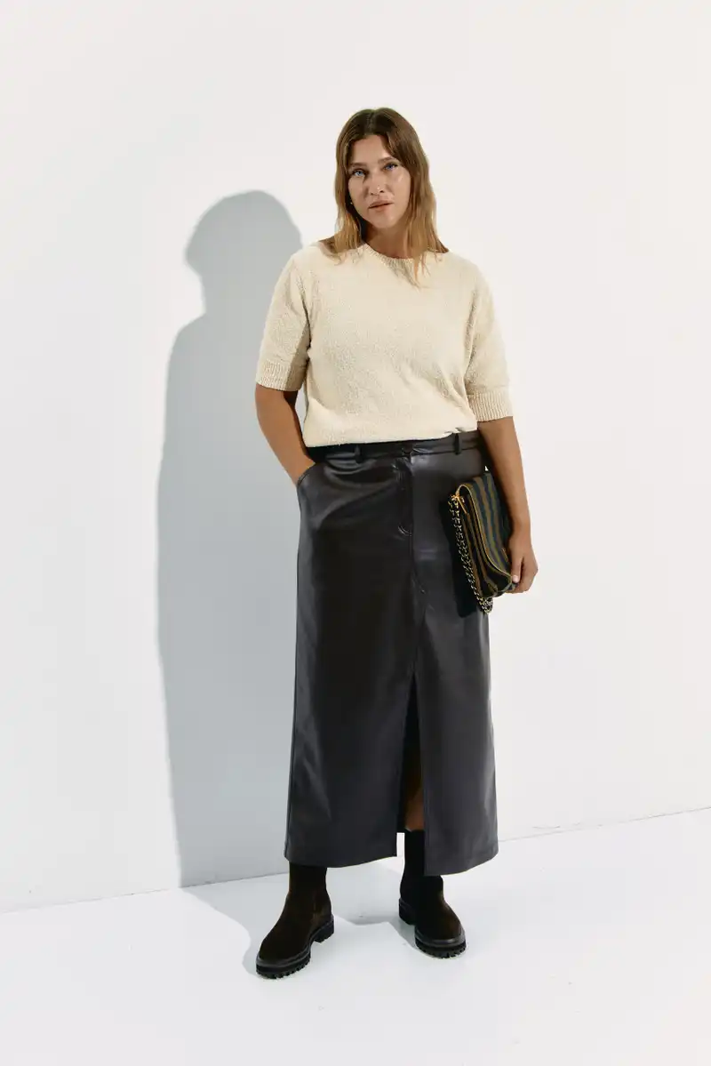 Юбка-миди из экокожи BEY