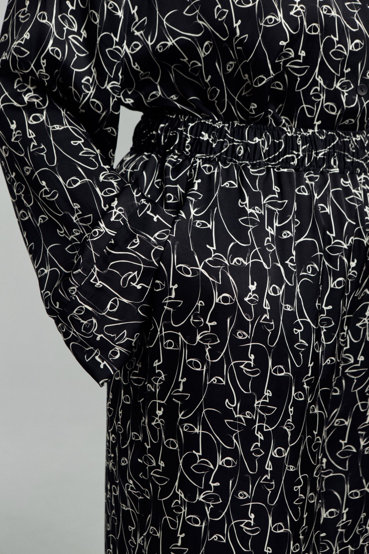 Брюки струящиеся в принте