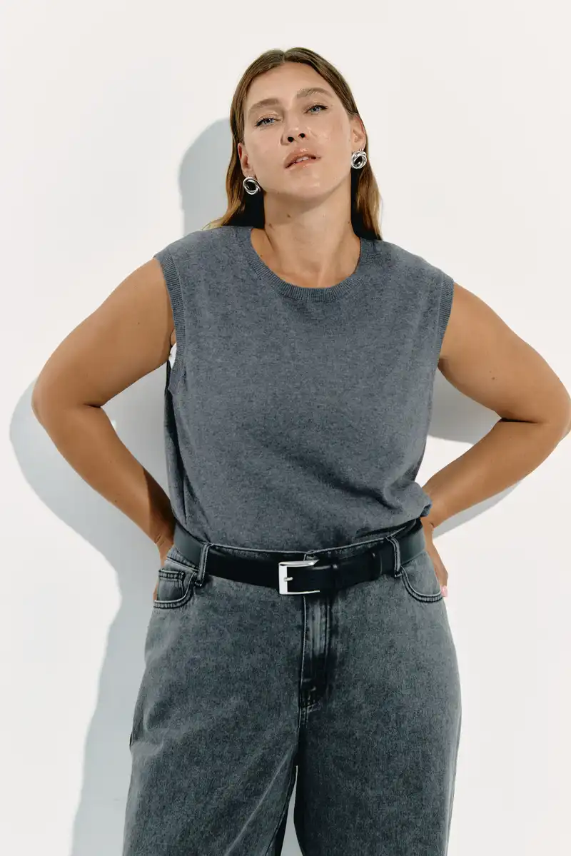 Топ вязаный с кашемиром