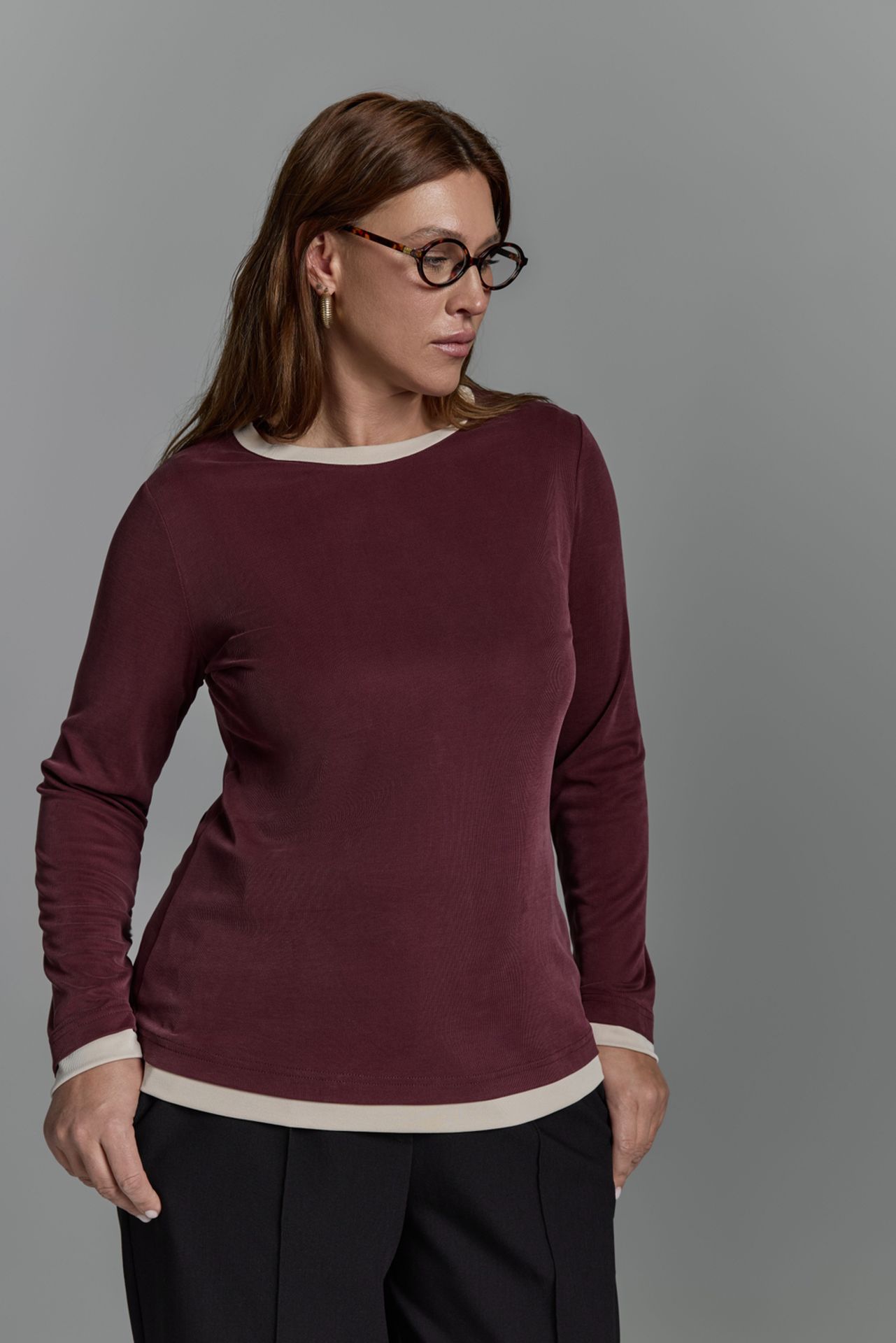 Лонгслив из вискозы ИЛЛЮЗИЯ