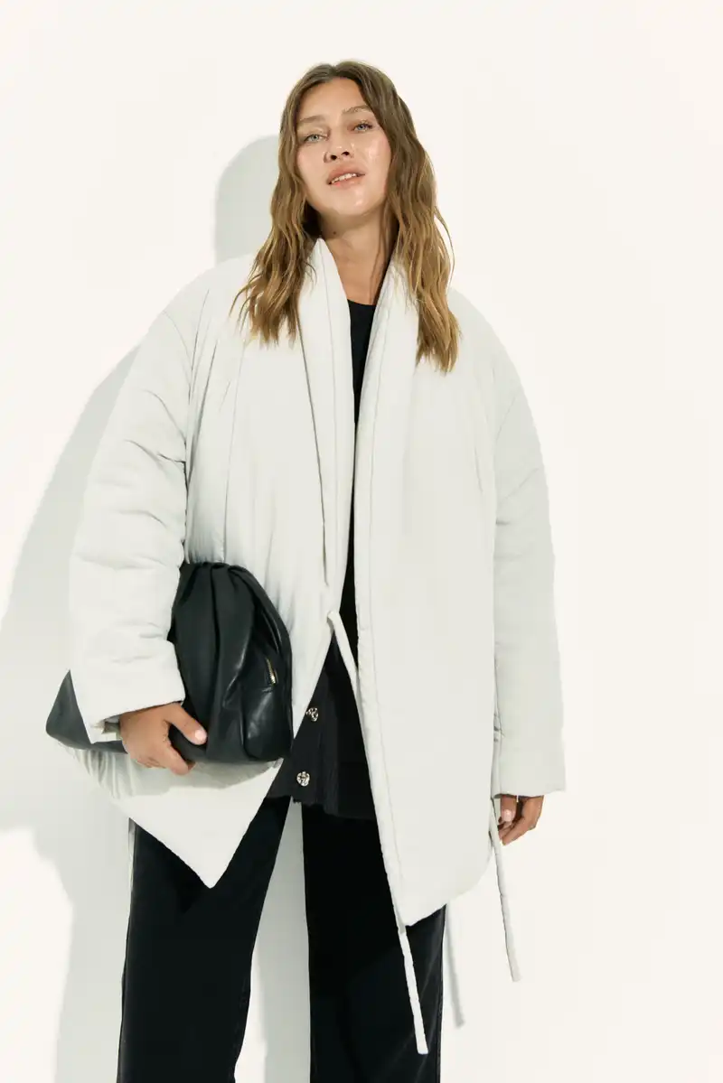 Куртка утепленная в стиле кимоно