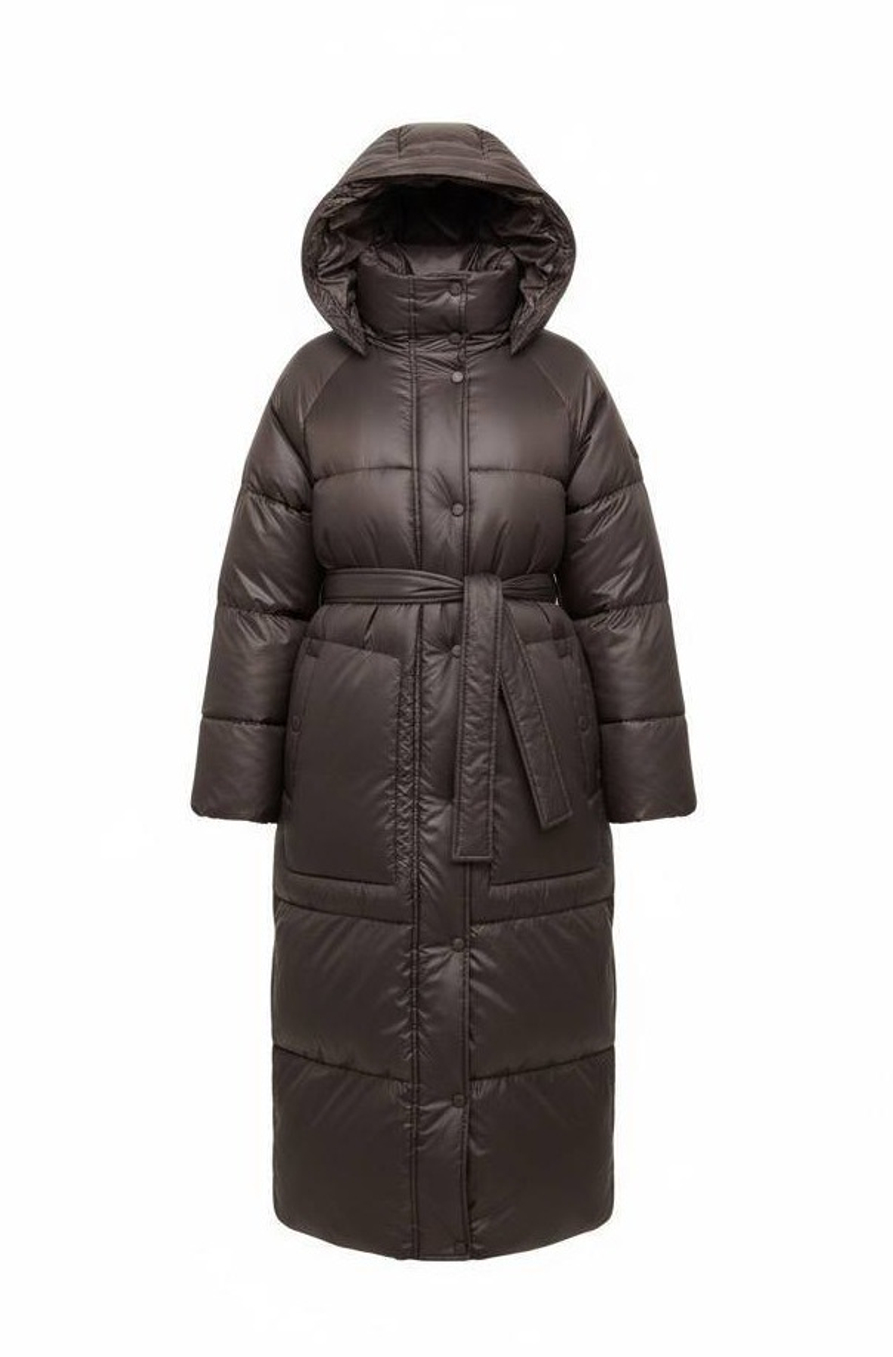 Пуховик длинный с премиальным наполнителем RENE