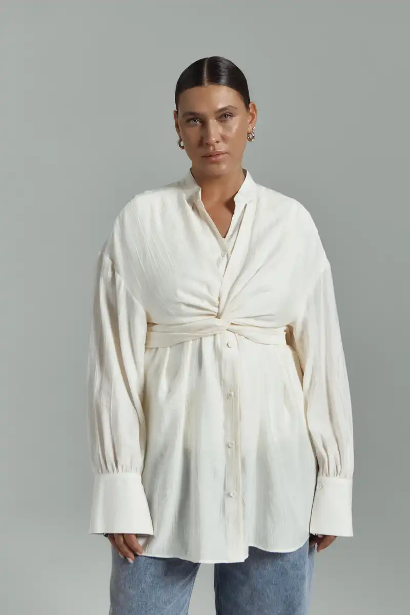 Блуза из фактурной вискозы MONET