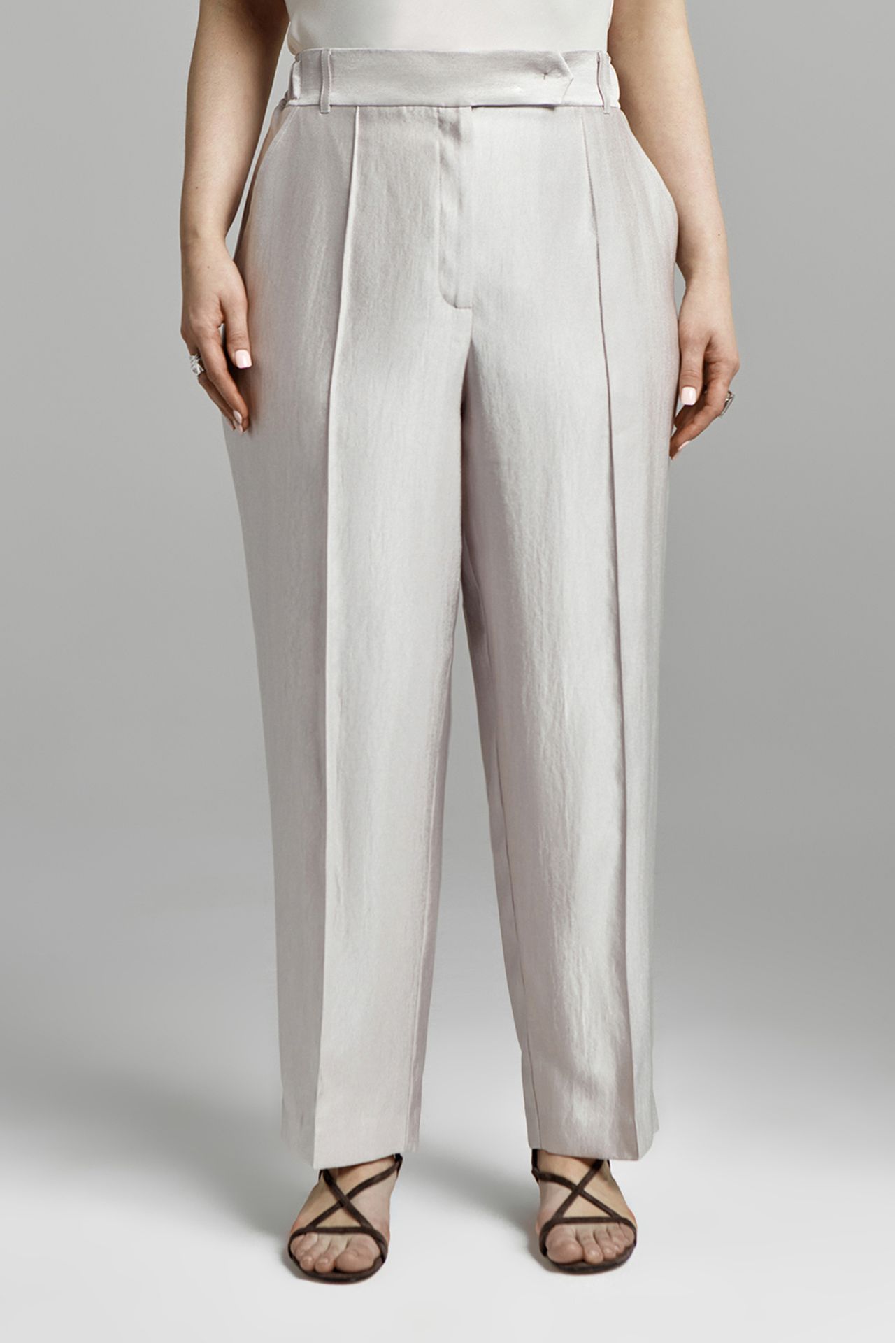 Брюки атласные