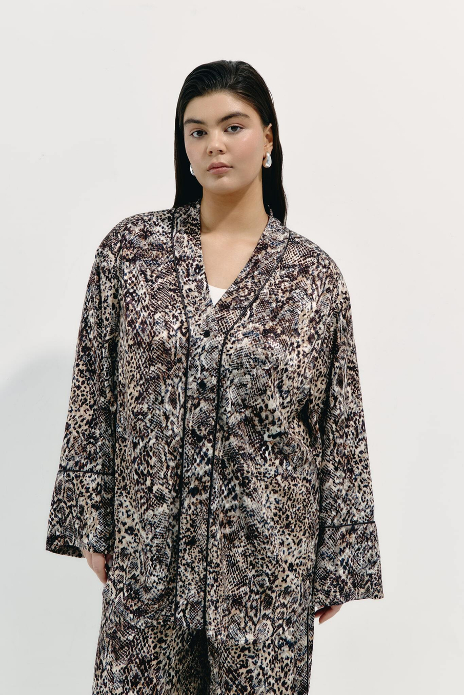 Рубашка из вискозы в технике жаккард ASTRID