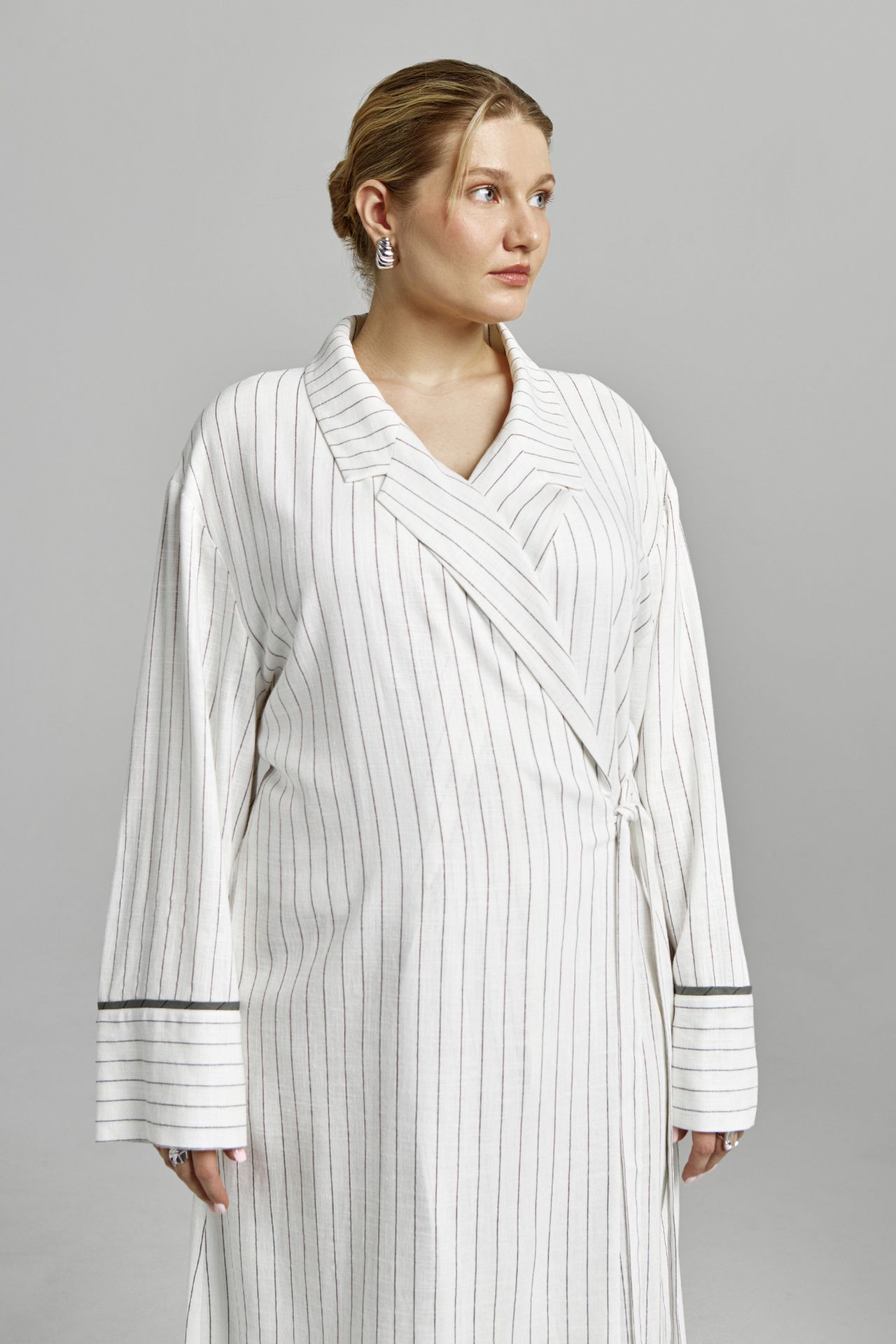 Платье-накидка лен