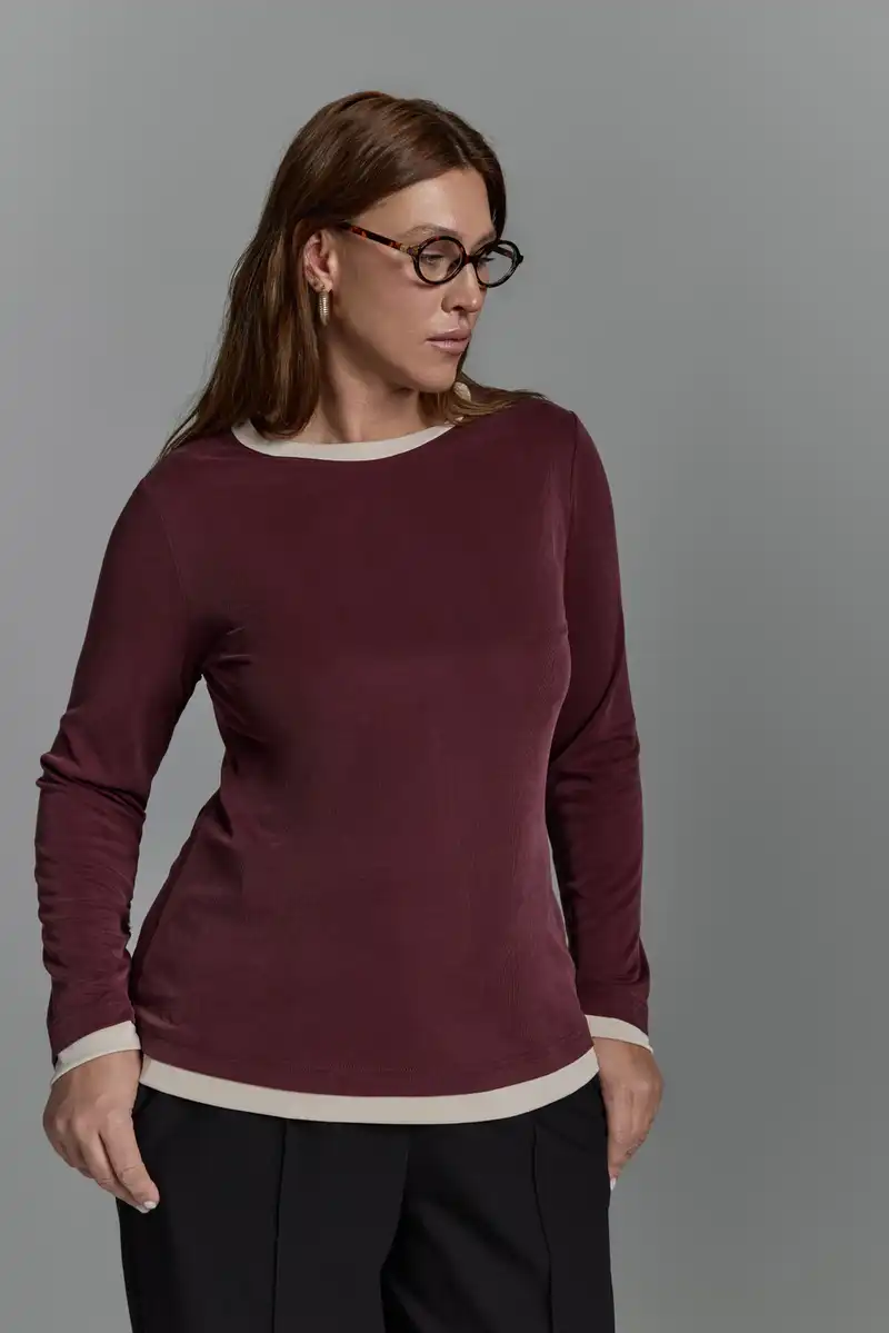 Лонгслив из вискозы ИЛЛЮЗИЯ