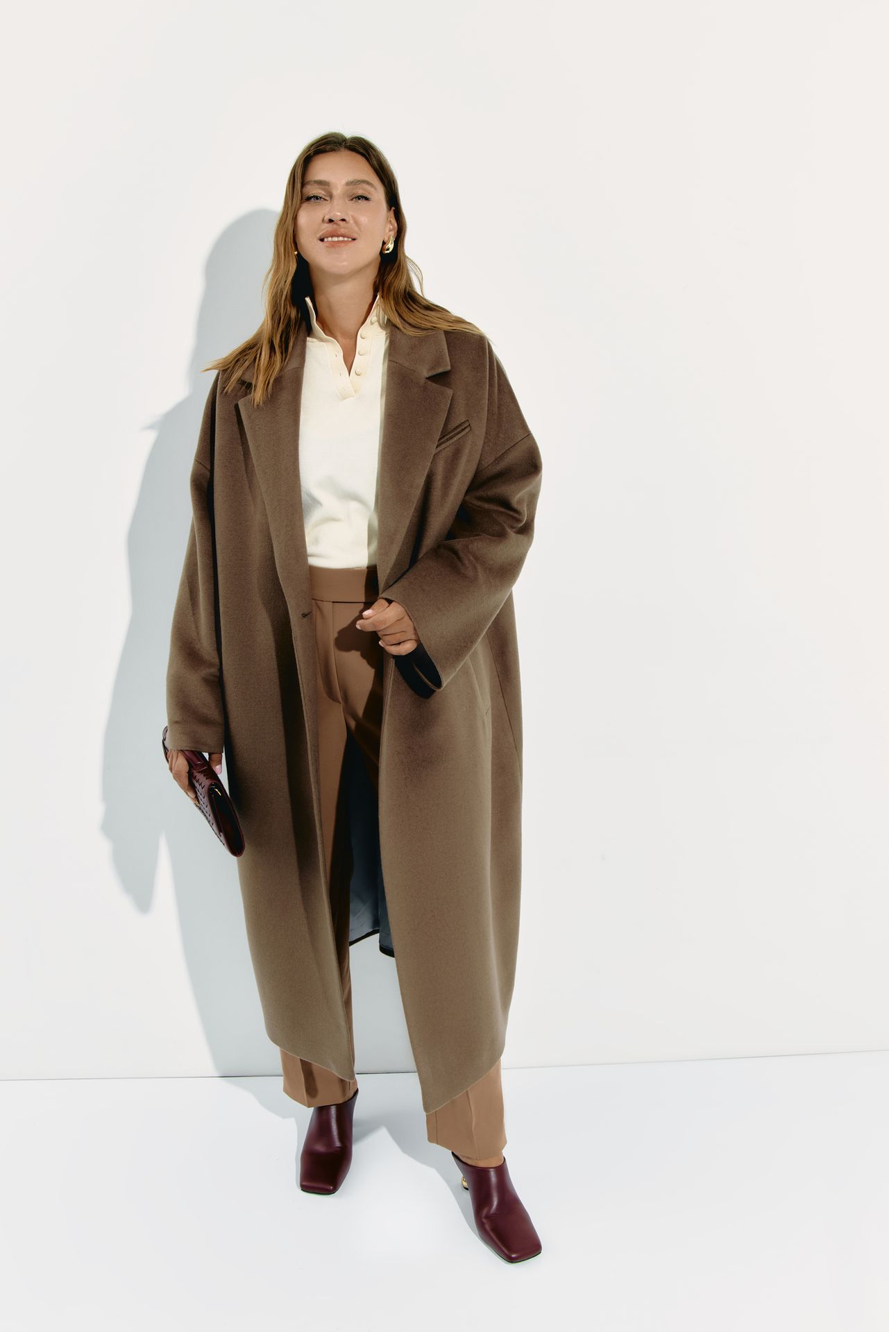 Пальто-халат из шерсти LUNAR