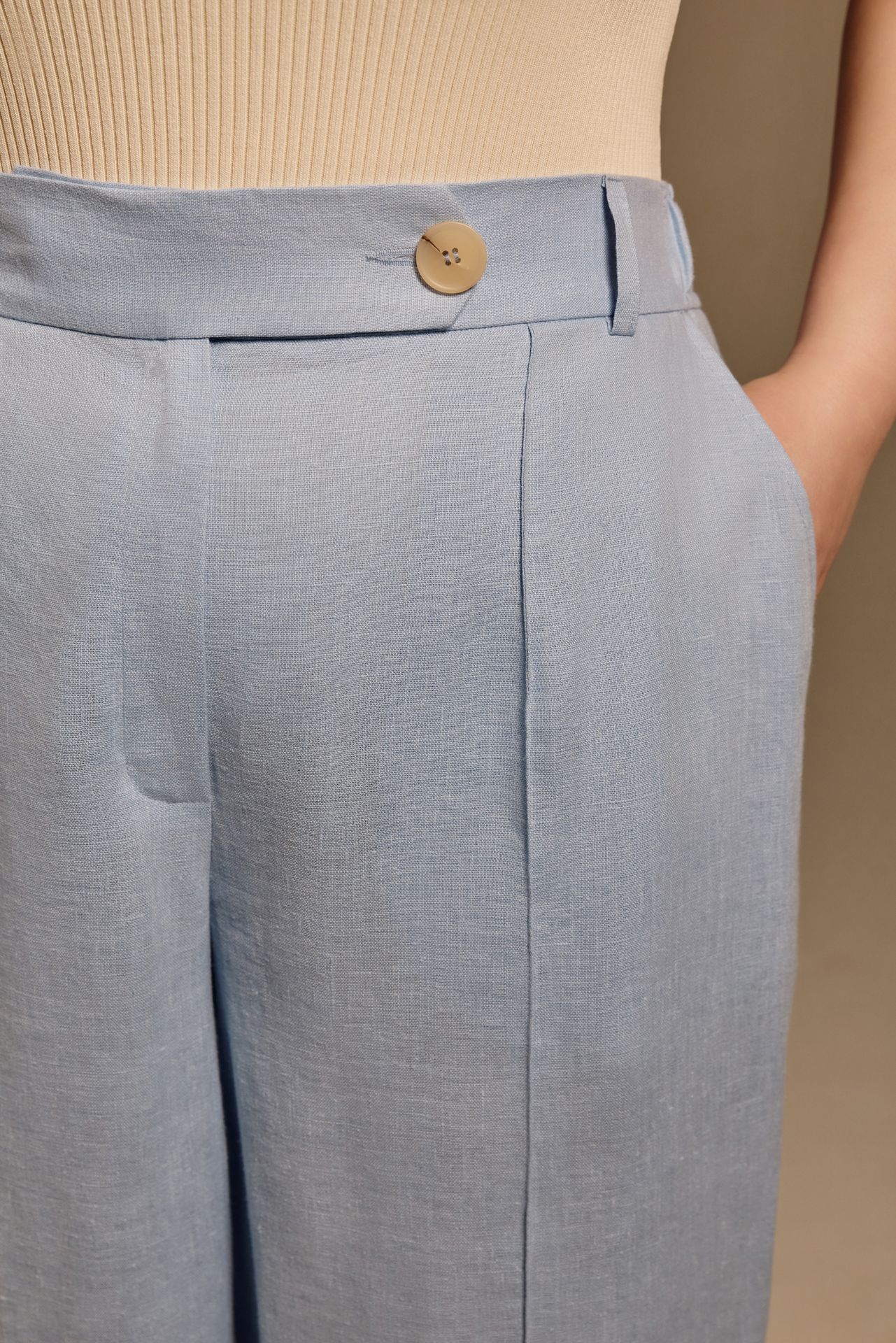 Брюки-палаццо изо льна АРРИБА