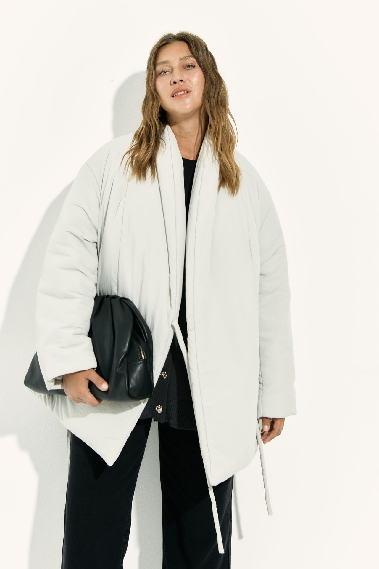 Куртка утепленная в стиле кимоно