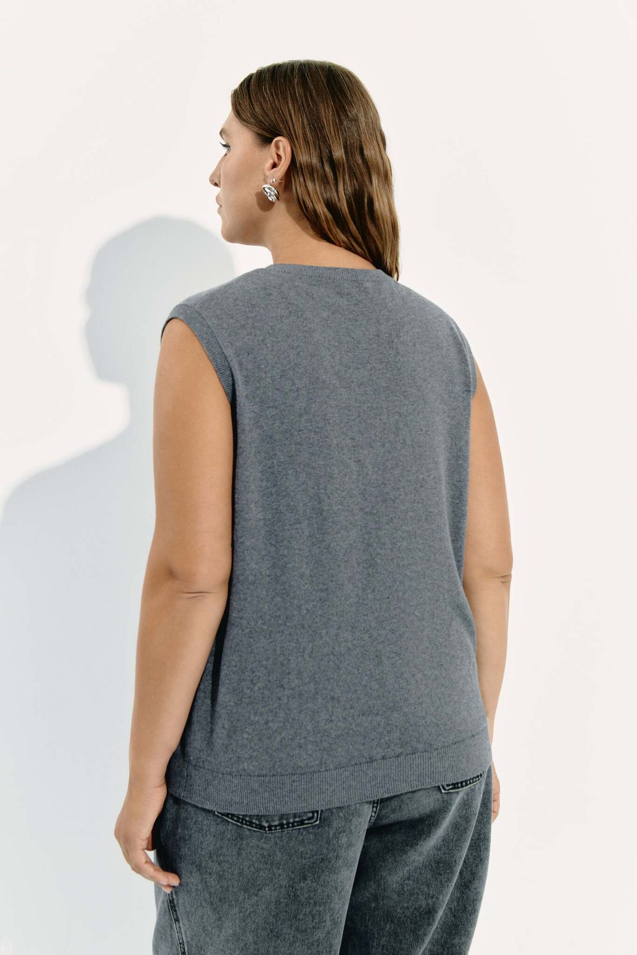 Топ вязаный с кашемиром