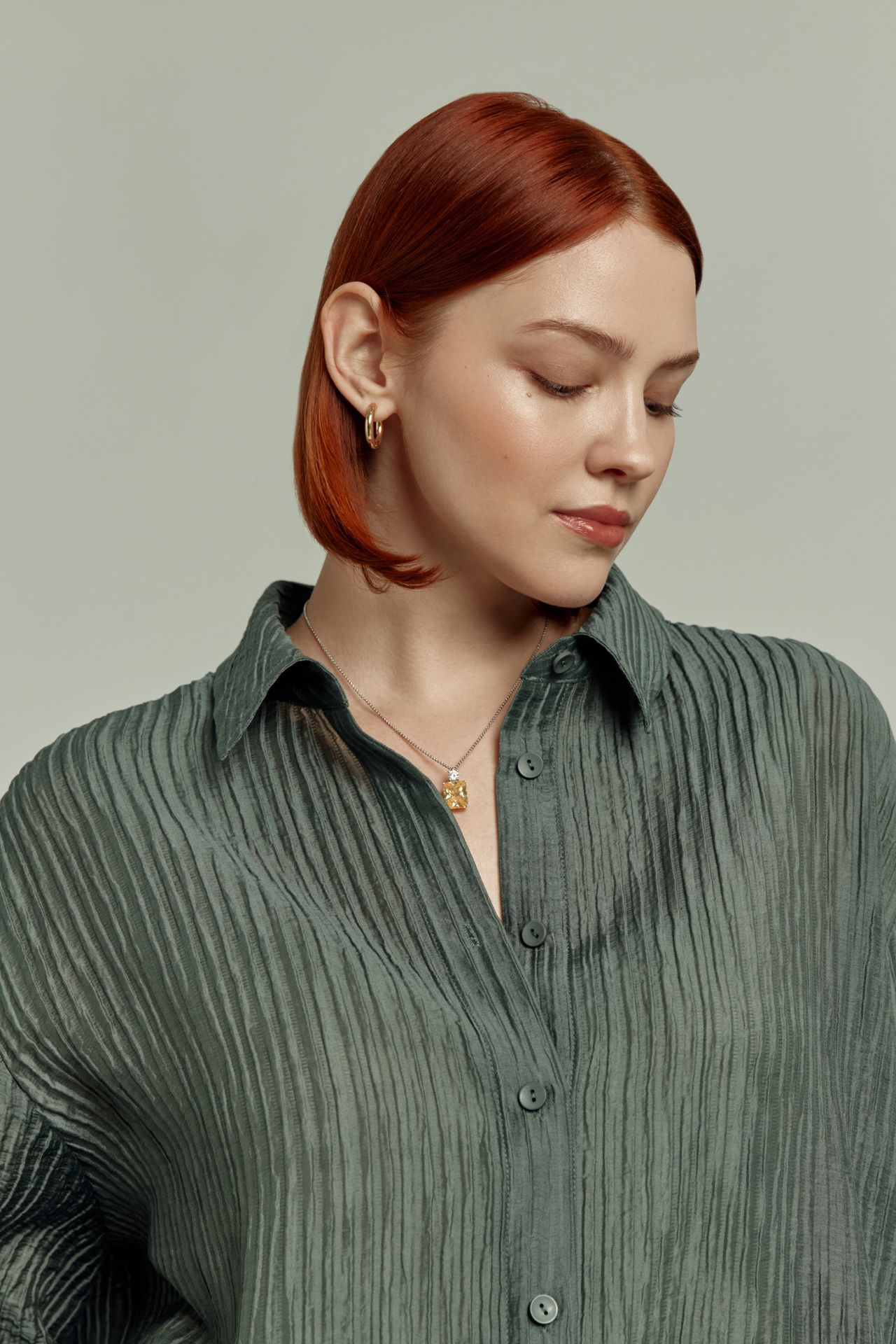 Рубашка из фактурной ткани