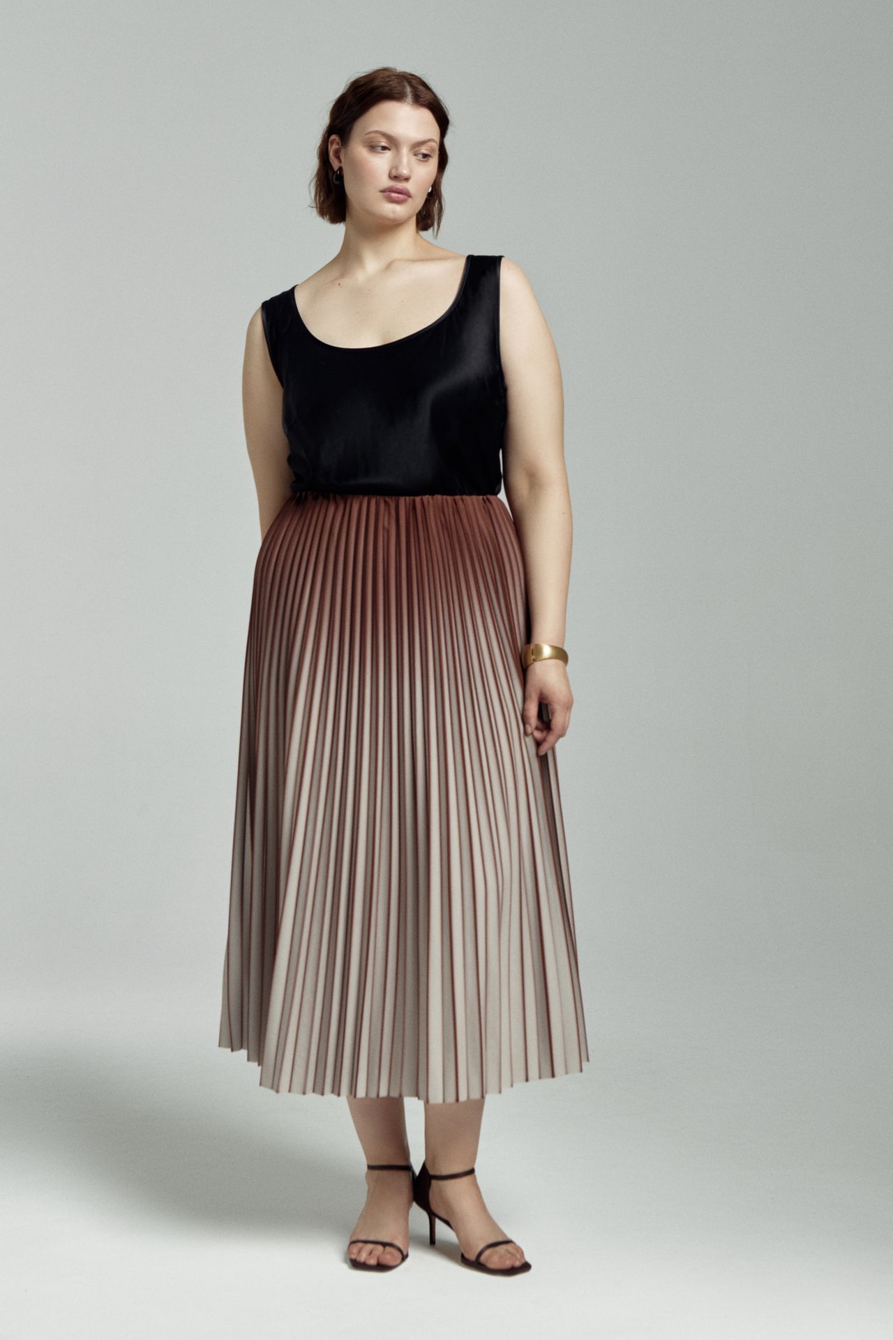 Юбка плиссе с эффектом деграде