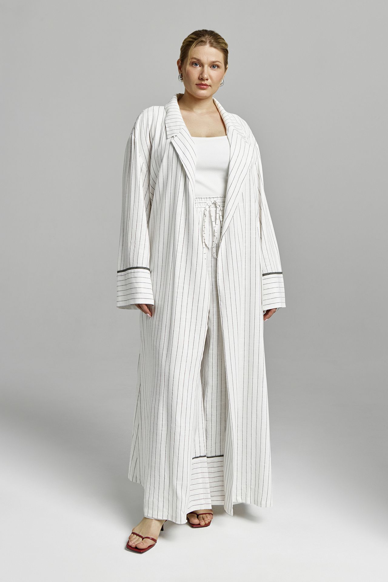 Платье-накидка лен