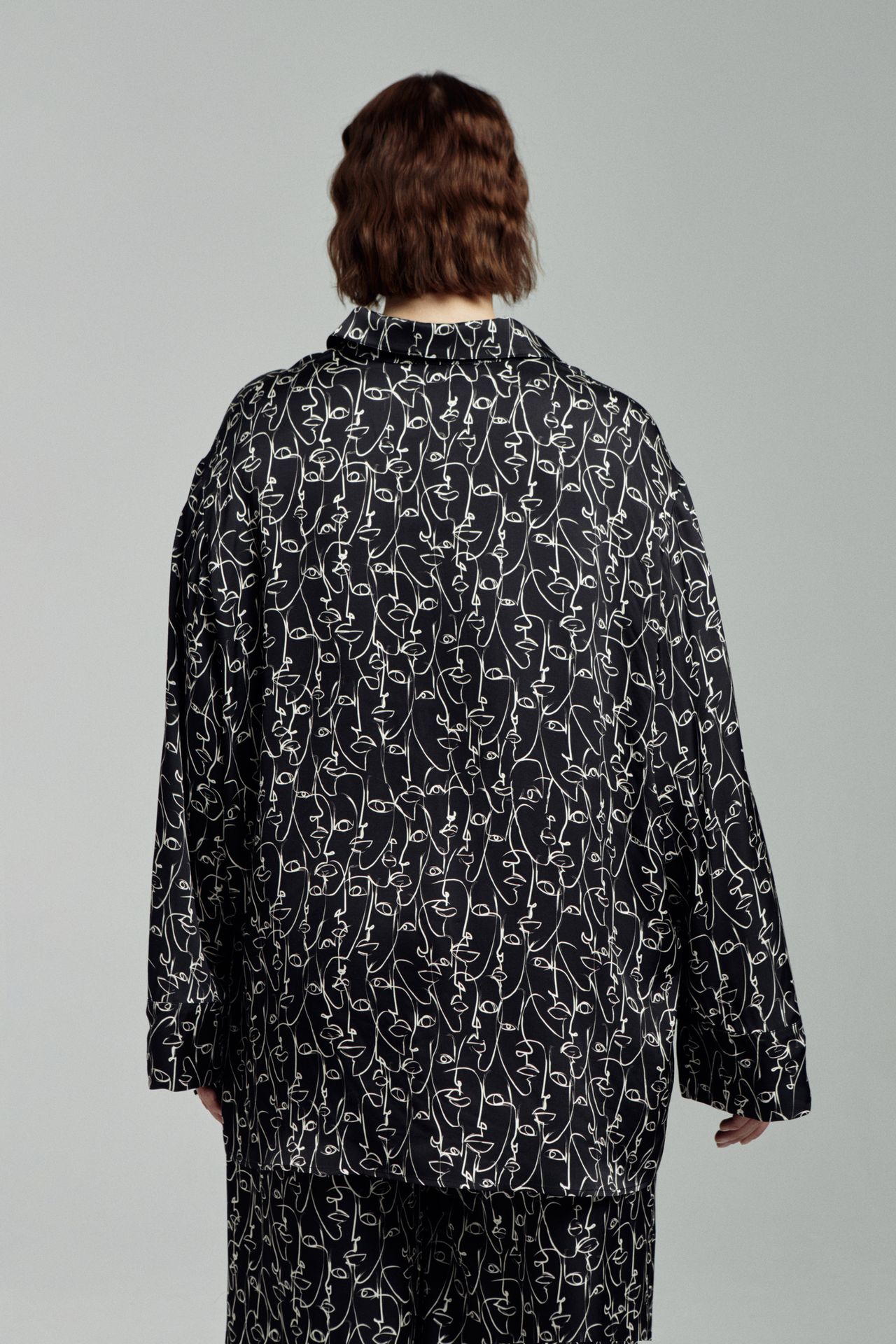 Рубашка струящаяся в принте