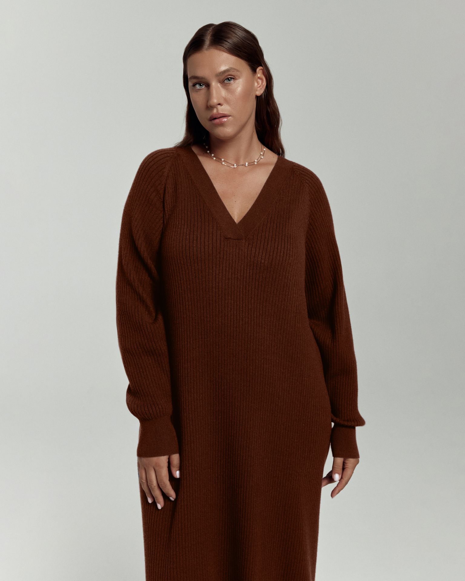 Платье-поло вязаное