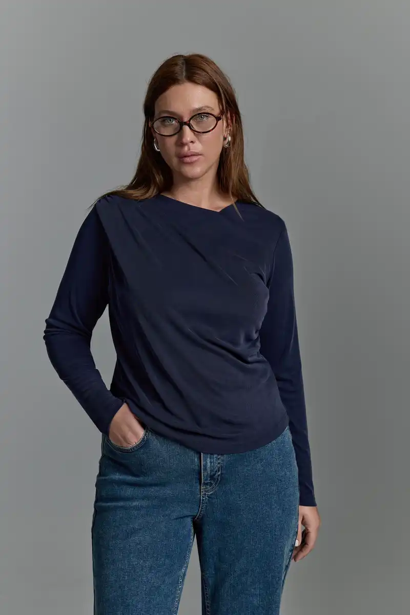 Лонгслив с драпировкой HOLO