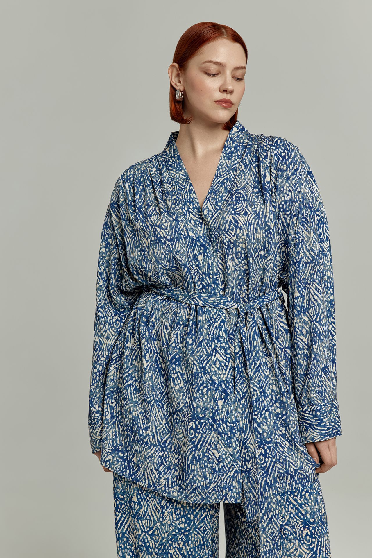Рубашка-кимоно в принте