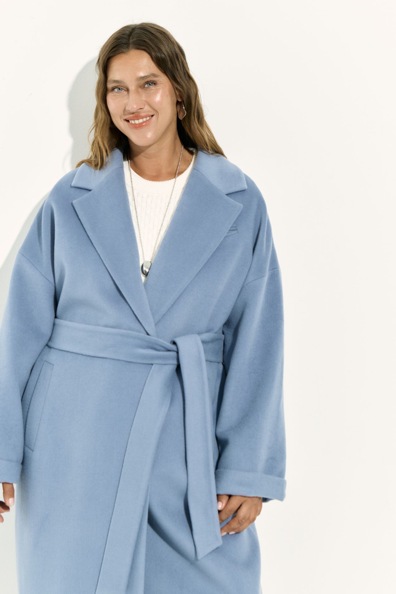 Пальто-халат из шерсти LUNAR