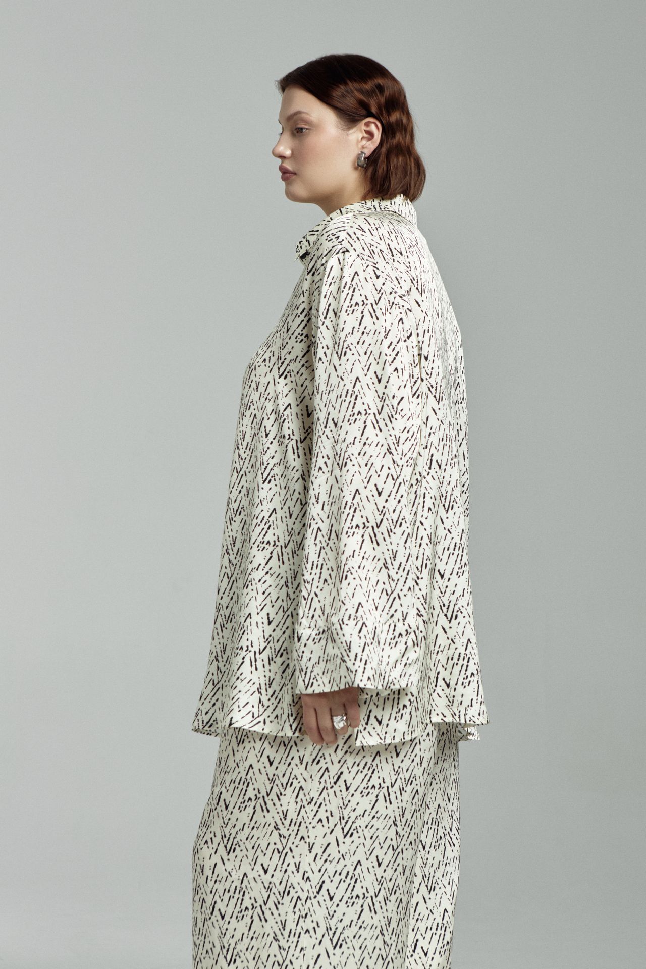 Рубашка струящаяся в принте