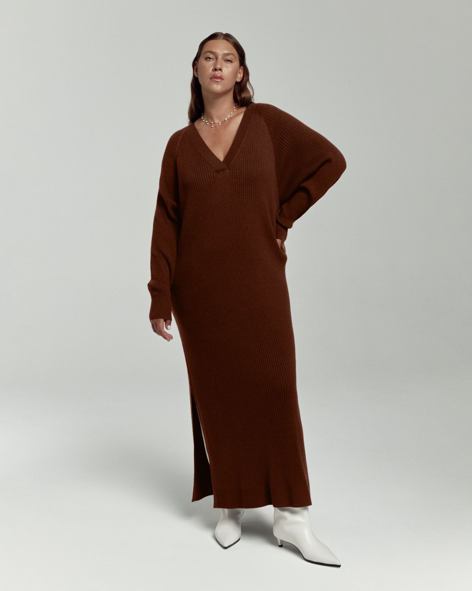 Платье-поло вязаное