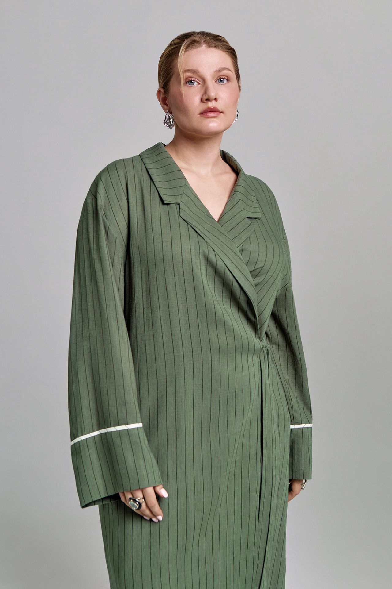 Платье-накидка лен