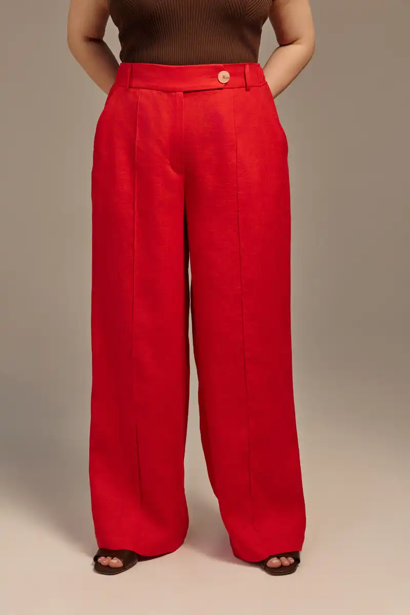 Брюки палаццо изо льна АРРИБА