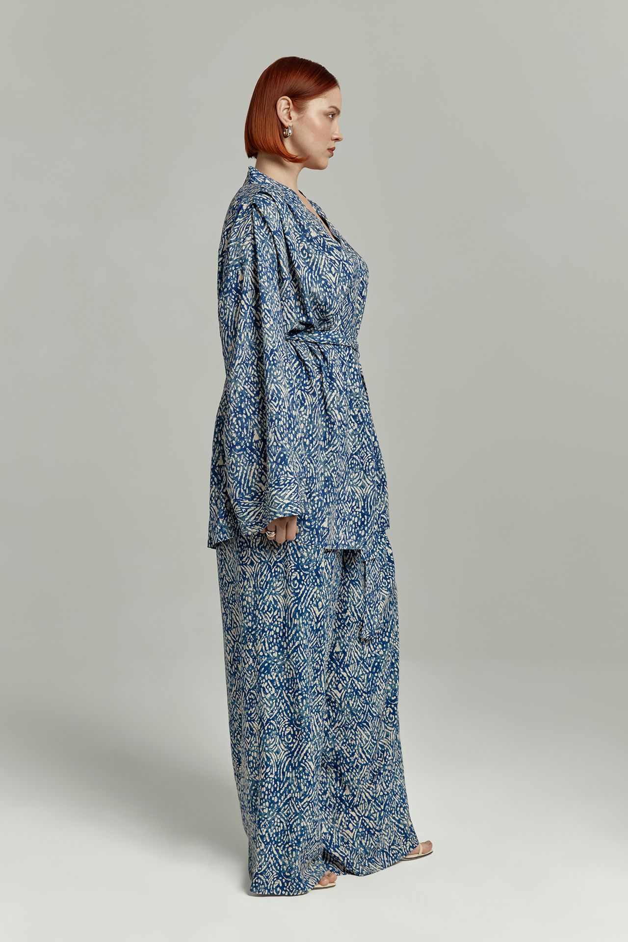 Брюки струящиеся в принте