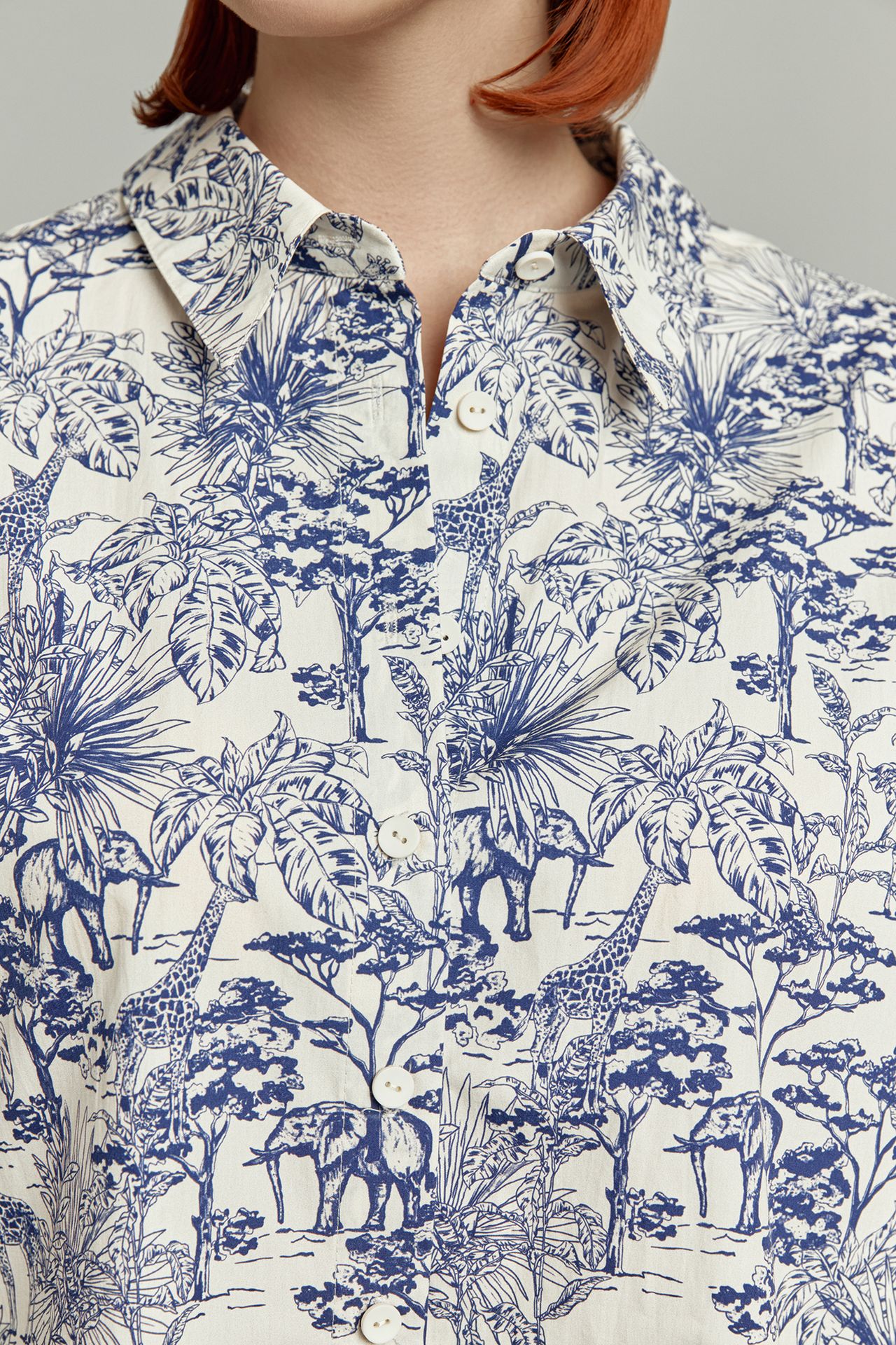 Рубашка хлопковая в принте