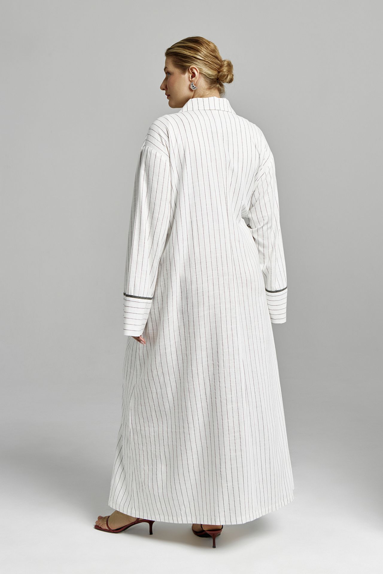 Платье-накидка лен