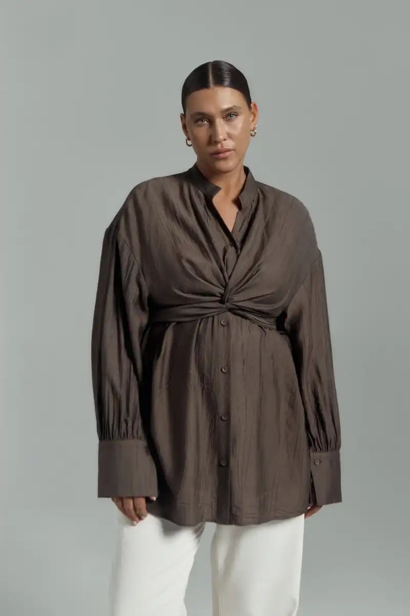 Блуза из фактурной вискозы MONET