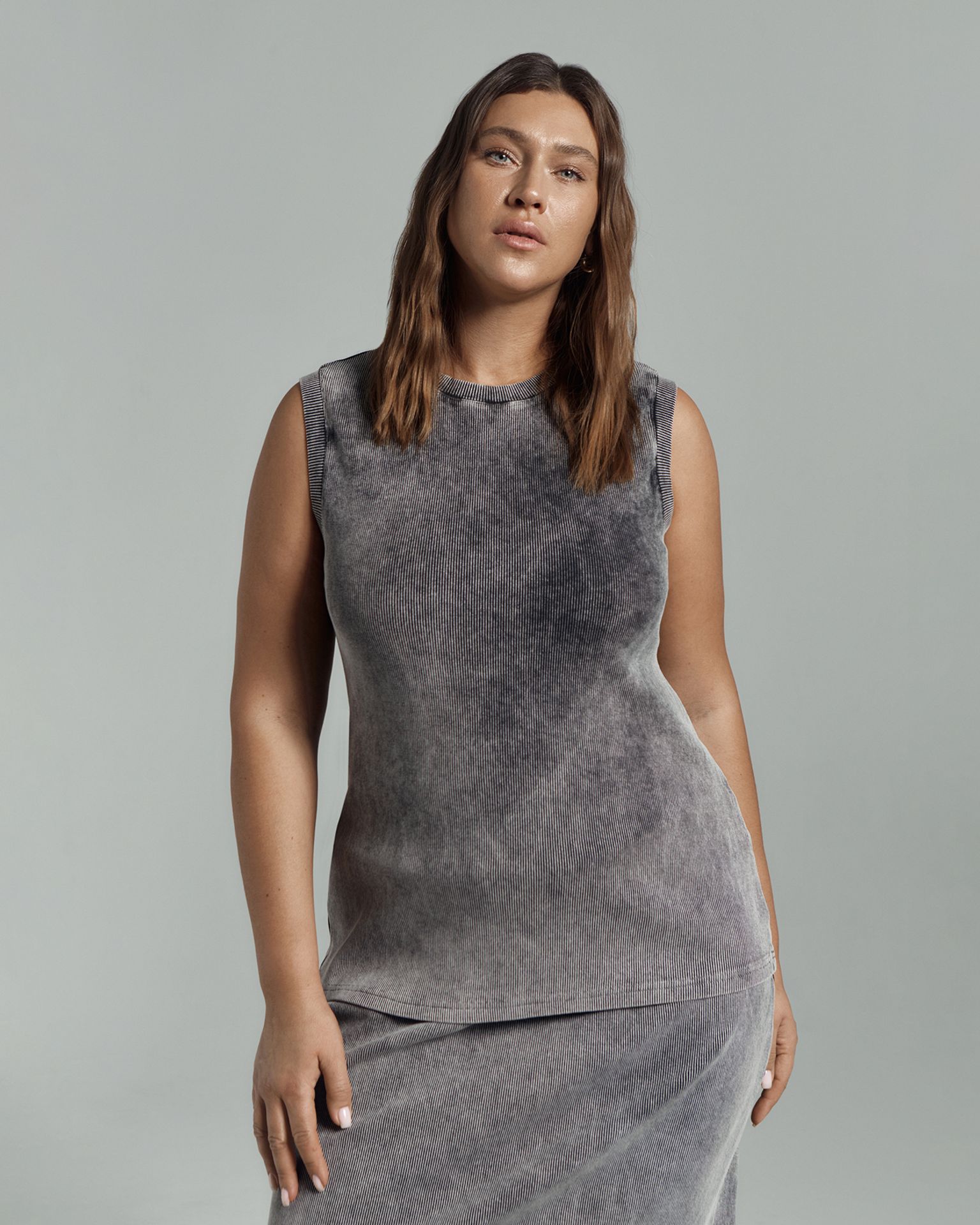 Топ в рубчик с эффектом варки