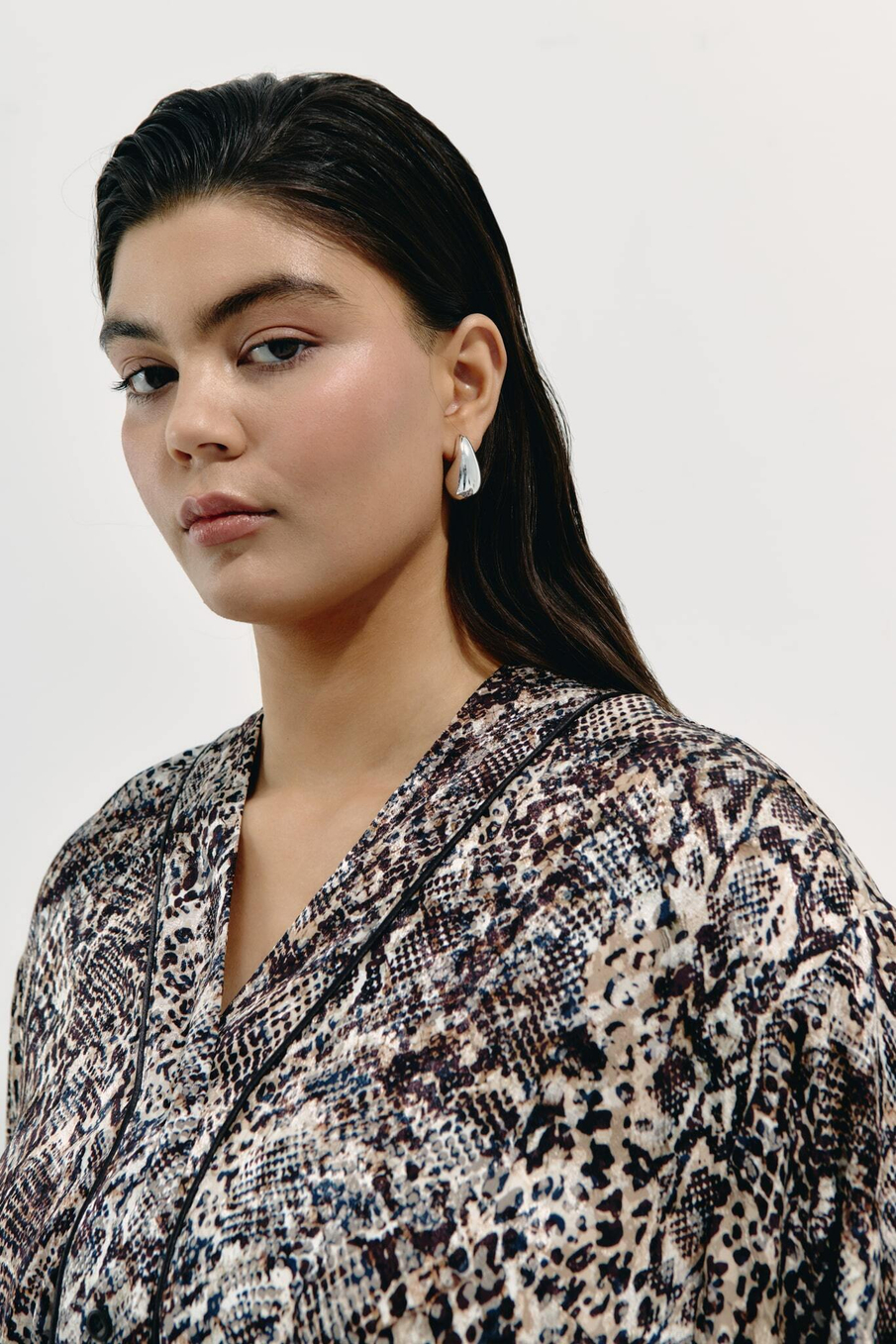 Рубашка из вискозы в технике жаккард ASTRID