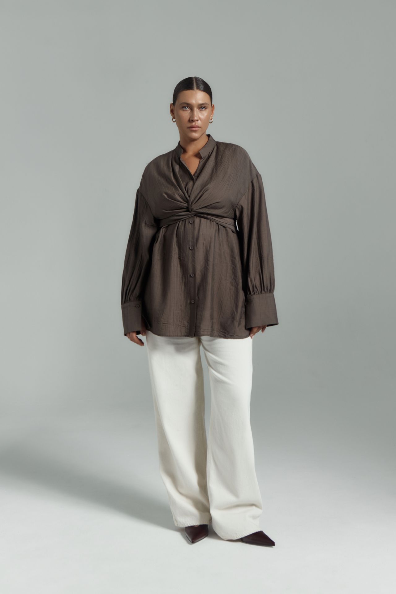 Блуза из фактурной вискозы MONET