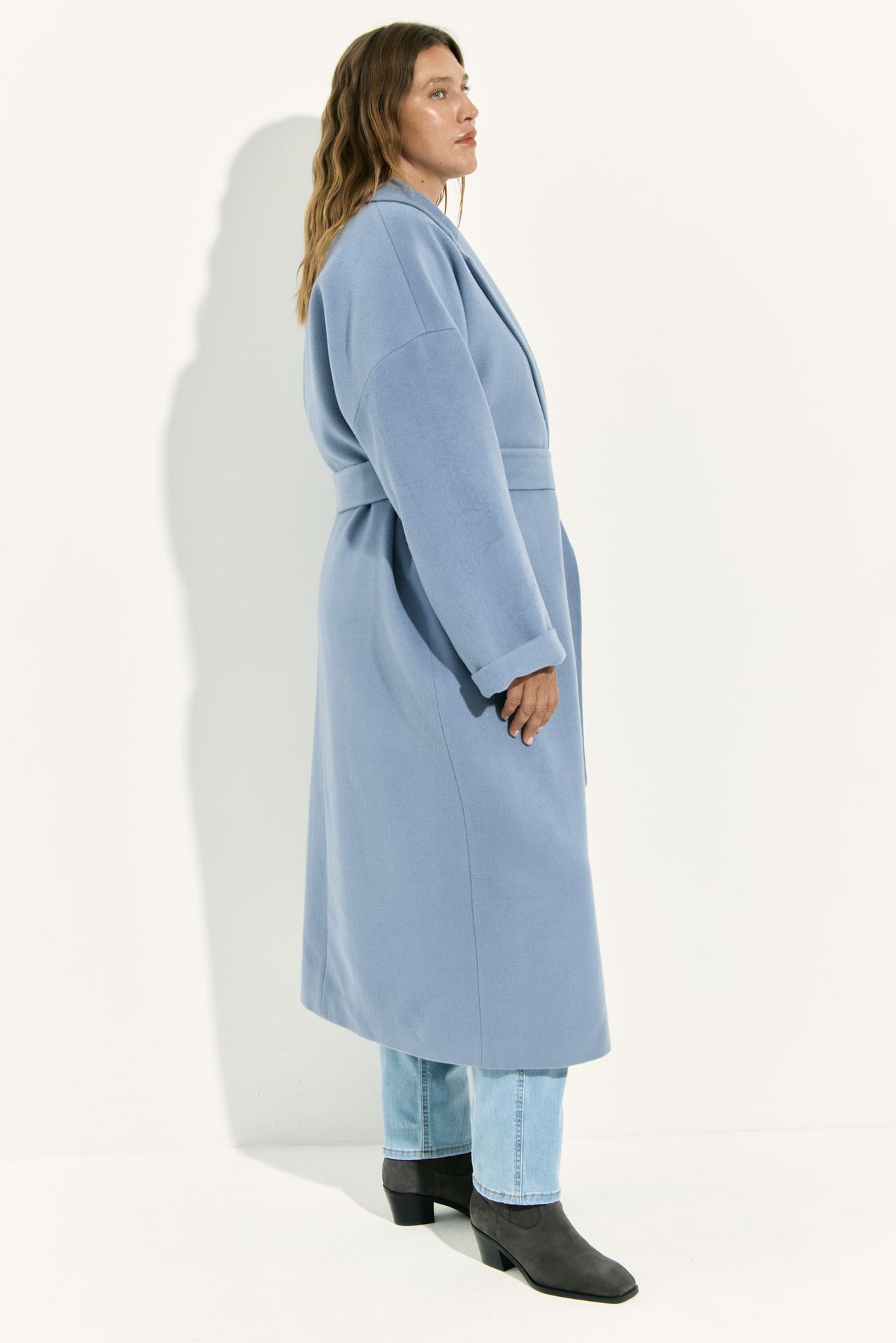 Пальто-халат из шерсти LUNAR