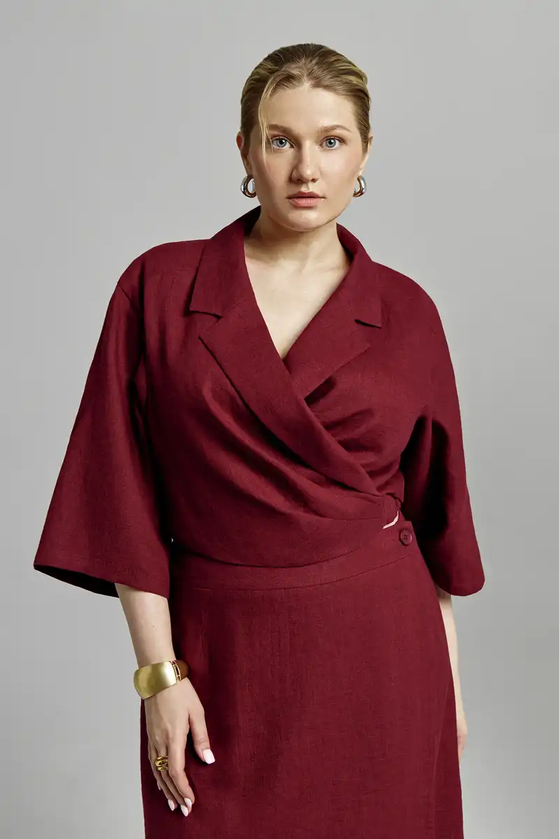 Топ-блуза льняная