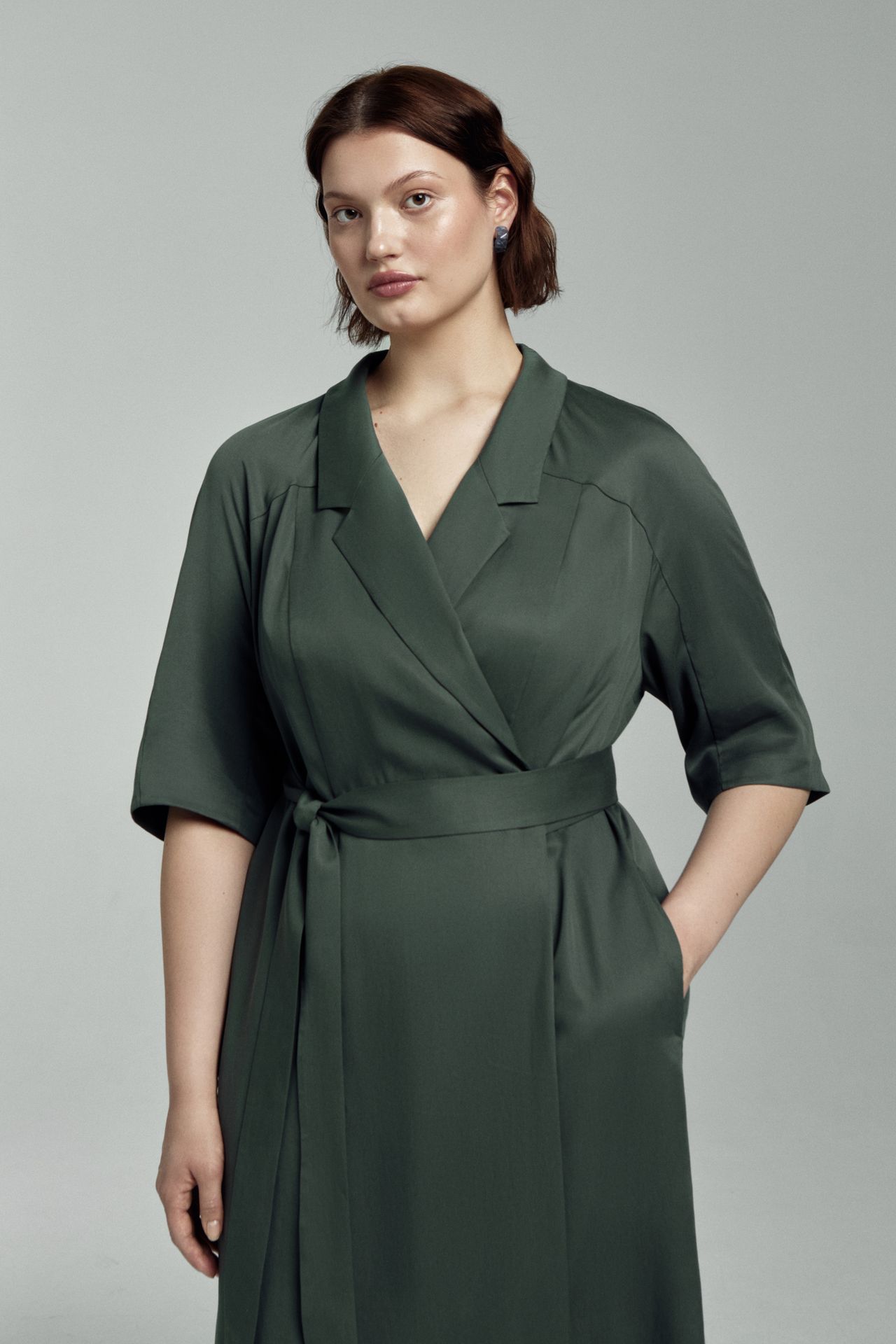 Платье-жакет струящееся