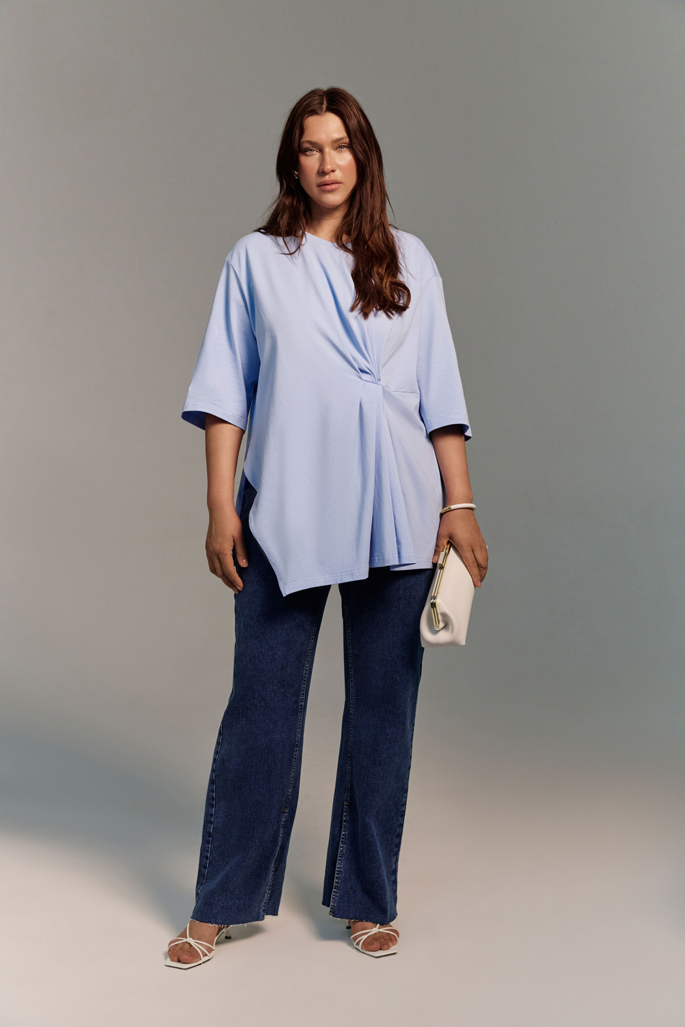 Футболка с драпировкой ВЕТРЫ