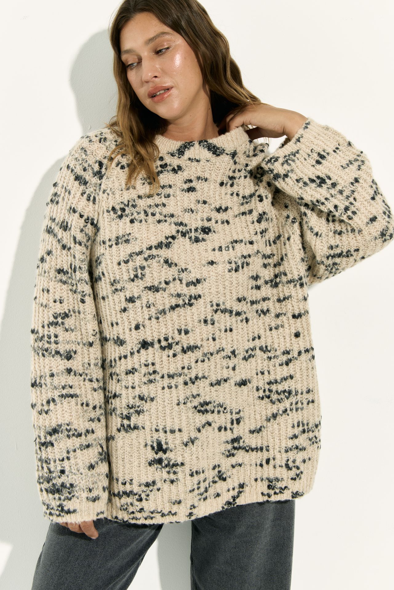 Джемпер с меланжевым эффектом