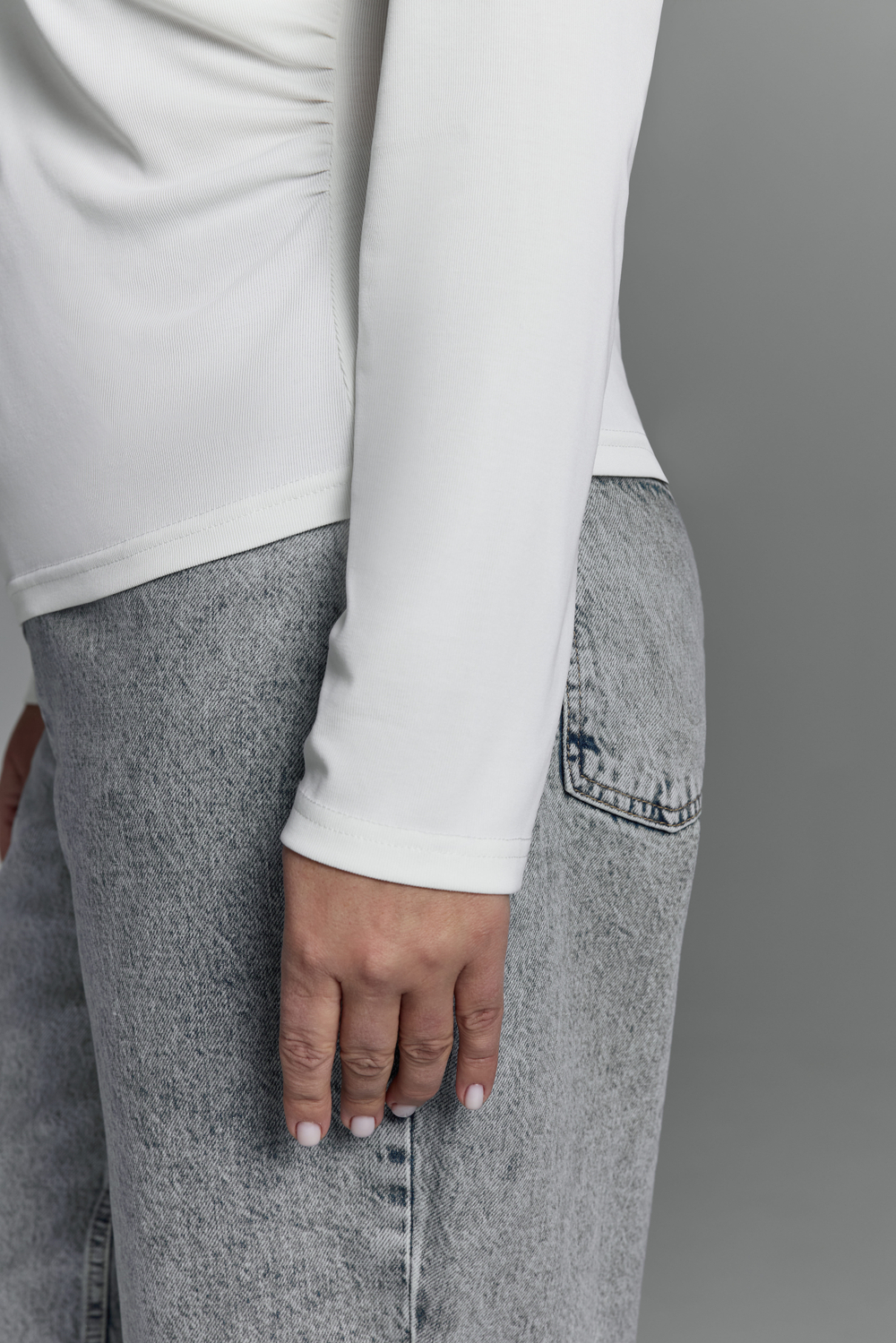 Лонгслив с драпировкой HOLO