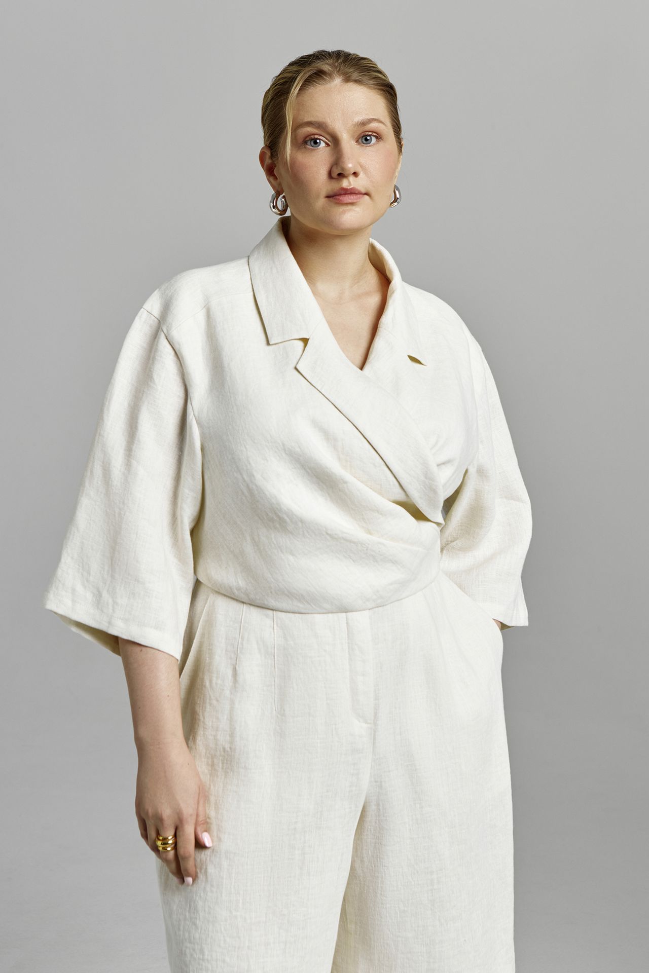 Топ-блуза льняная