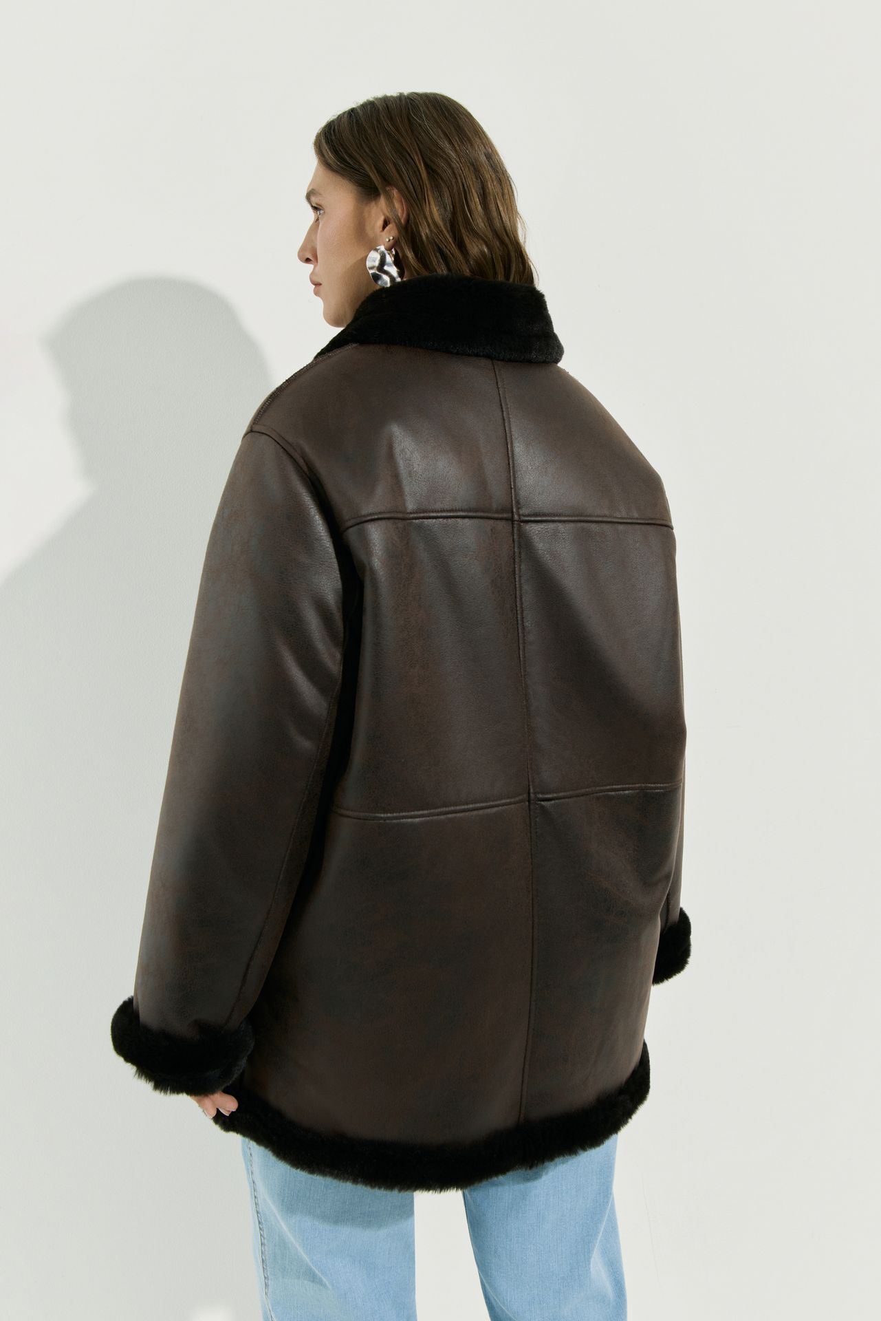 Дубленка на молнии короткая CAMERON