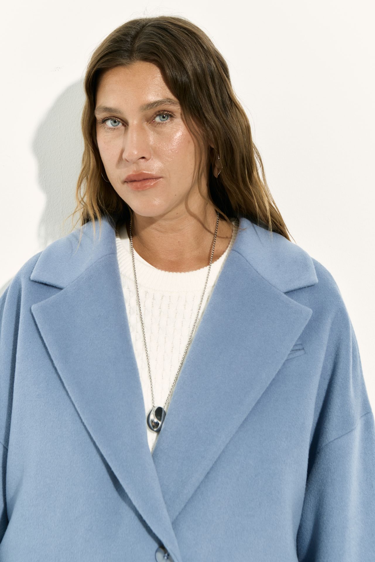 Пальто-халат из шерсти LUNAR