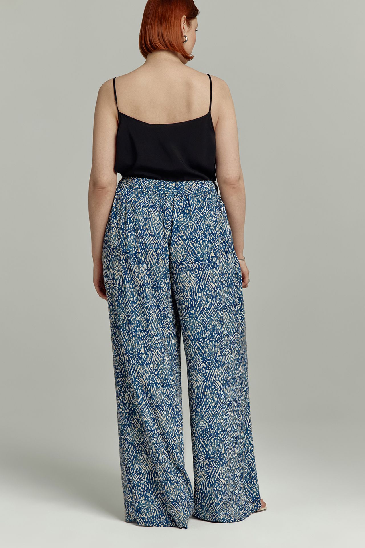 Брюки струящиеся в принте